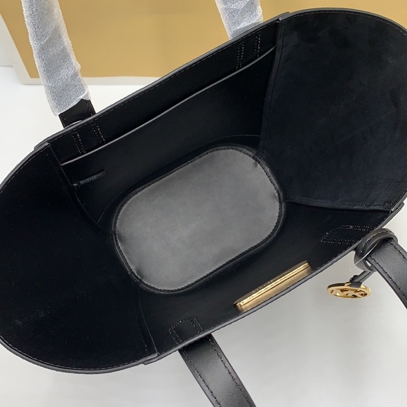 MICHAEL KORS PORTIA SMALL TOTE BLACK COLOR PEBBLED LEATHER/SUEDE - Picture 10 of 16